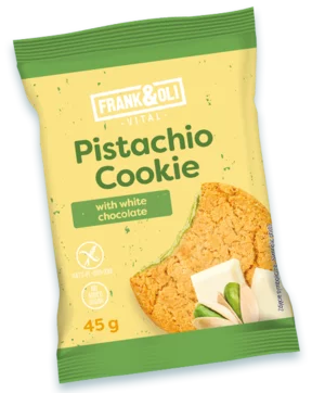 Pisztáciás lágy keksz fehér csokoládéval