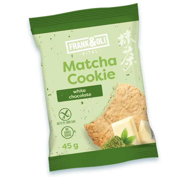 Matcha lágy keksz fehér csokoládéval