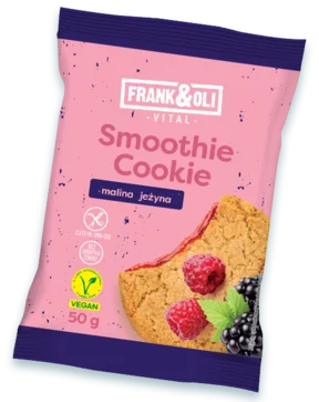 Smoothie lágy keksz málnával és szederrel